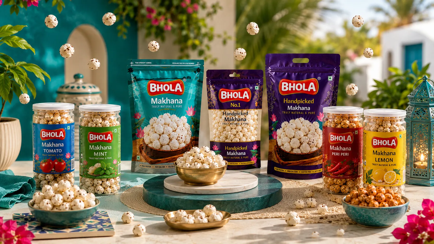 Bhola Makhana products prepared for business discussions