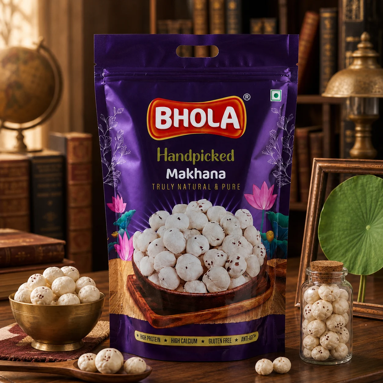 Bhola Handpicked Makhana product pack