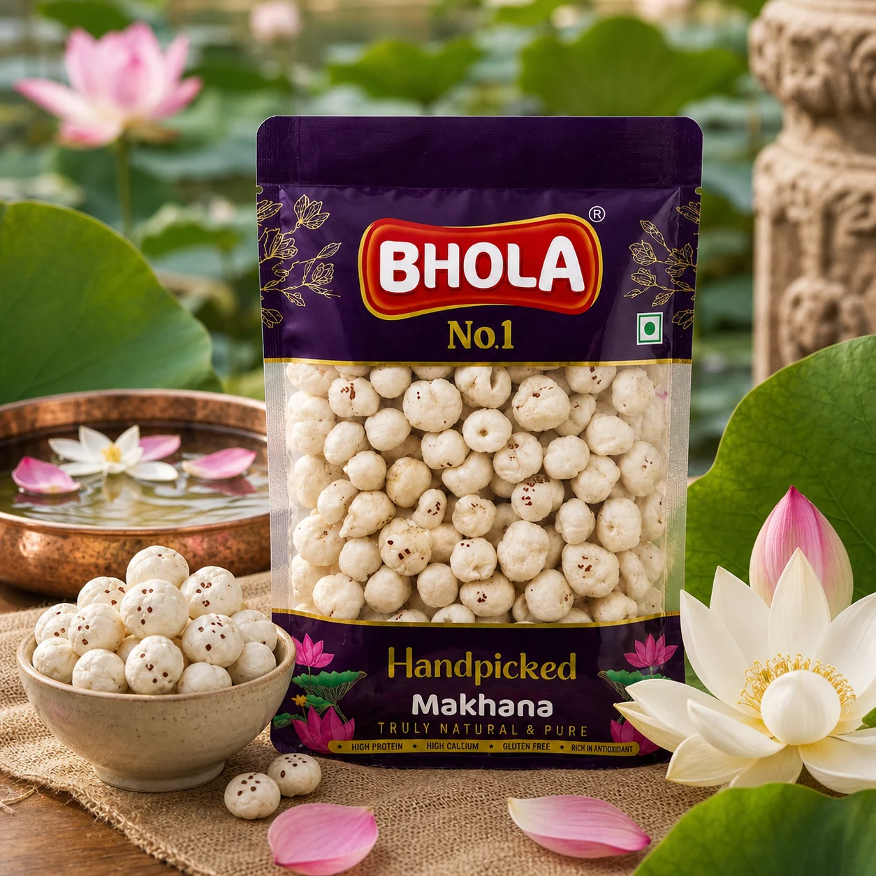 Bhola No. 1 Makhana product pack